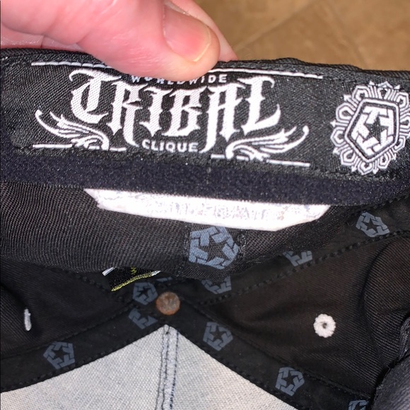 Tribal Black and Blue Graphic Snapback Hat - Picture 5 of 6